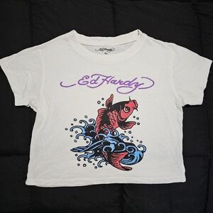 Ed Hardy Koi Fish Graphic T-Shirt
